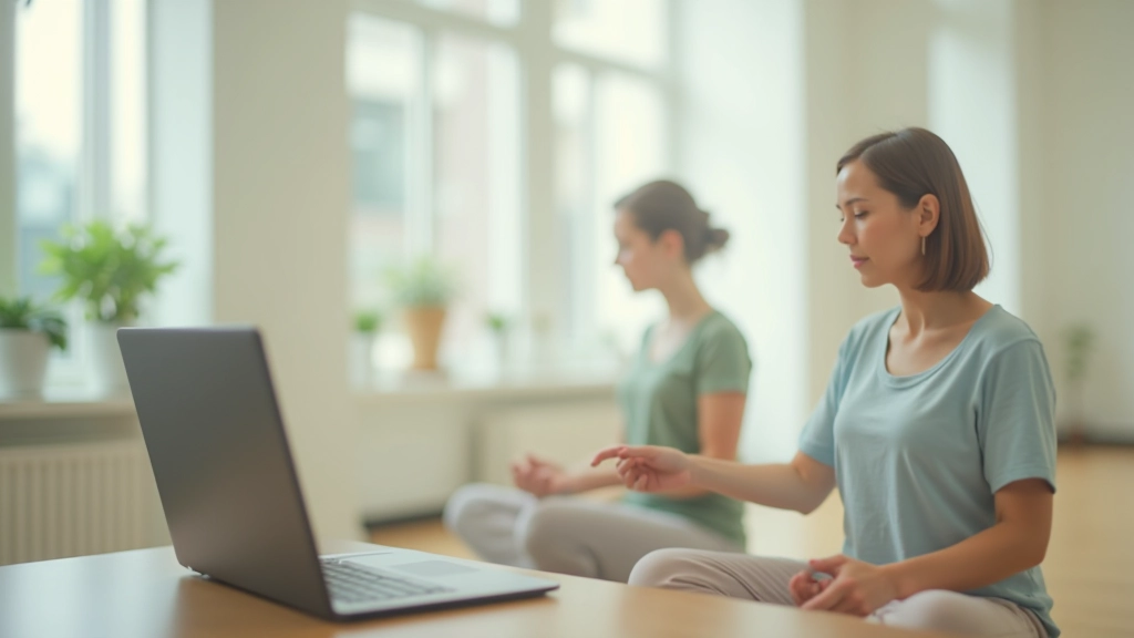 Four-count breathing pattern visualization