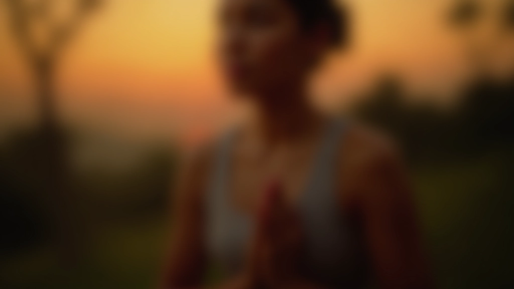 Person performing body scan relaxation in evening setting