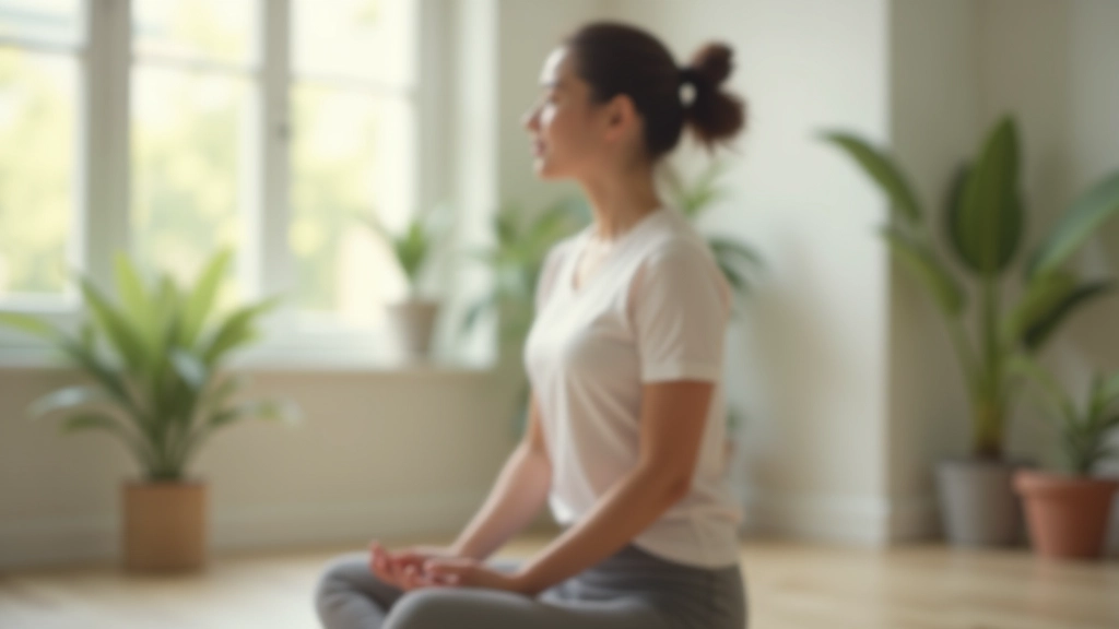 Wellness instructor demonstrating relaxation technique in modern training studio
